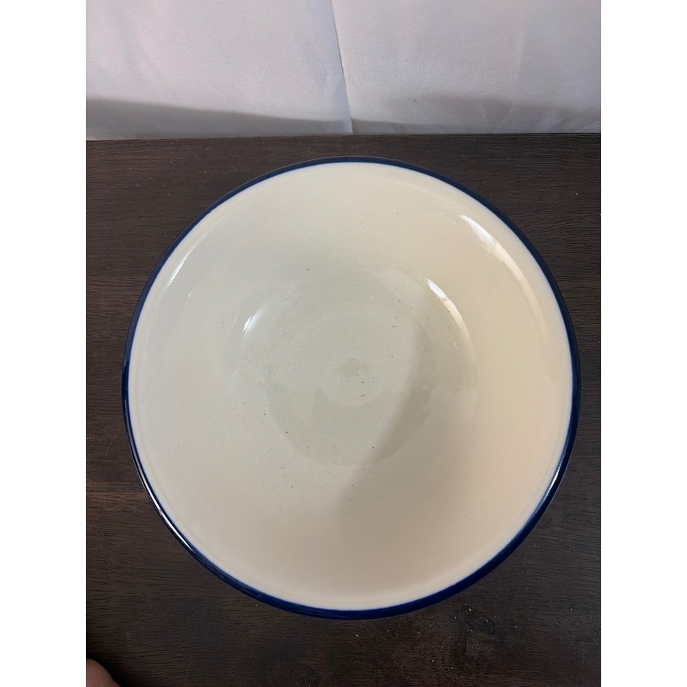 Sango Provence Blue Japan Stoneware Cereal Soup Bowl Cobalt Blue Rim 6.25 inch
